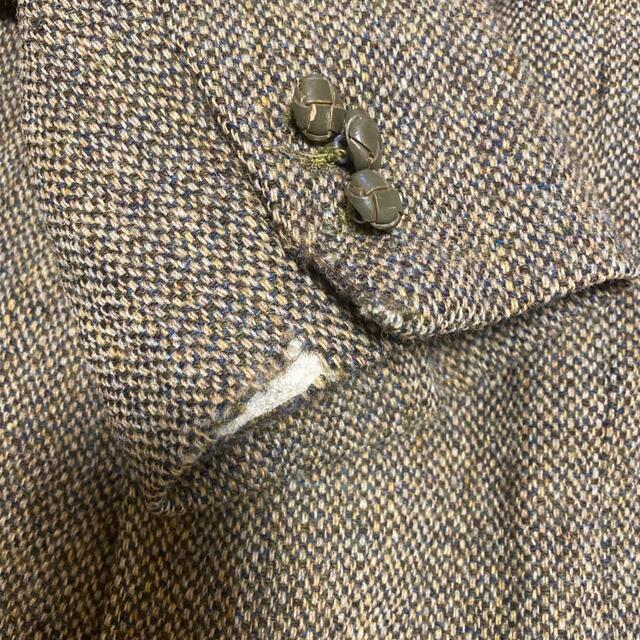 Harris Tweed - 90s 古着 ハリスツイード テーラードジャケット くるみ