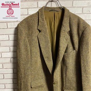 ハリスツイード(Harris Tweed)の90s 古着 ハリスツイード テーラードジャケット くるみボタン ヴィンテージ(テーラードジャケット)