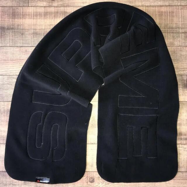 supreme polartec scarf black