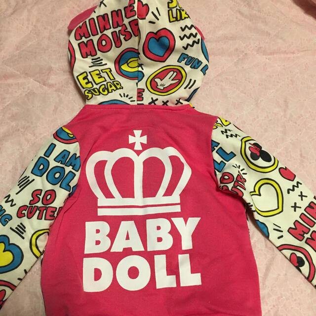 BABYDOLL(ベビードール)のベビードール、ミニーちゃんパーカー100サイズ キッズ/ベビー/マタニティのキッズ服女の子用(90cm~)(ジャケット/上着)の商品写真