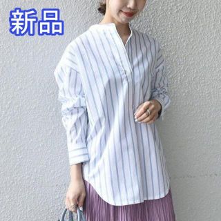 シップスフォーウィメン(SHIPS for women)の新品 SHIPS any オーガニック RENU バンドカラー シャツ(シャツ/ブラウス(長袖/七分))