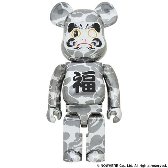 新作からSALEアイテム等お得な商品満載 BE@RBRICK BAPE 達磨 銀メッキ