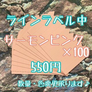 ◎ 100枚 ◎ 肌 ( 中 ) ラインラベル 園芸ラベル カラーラベル(プランター)