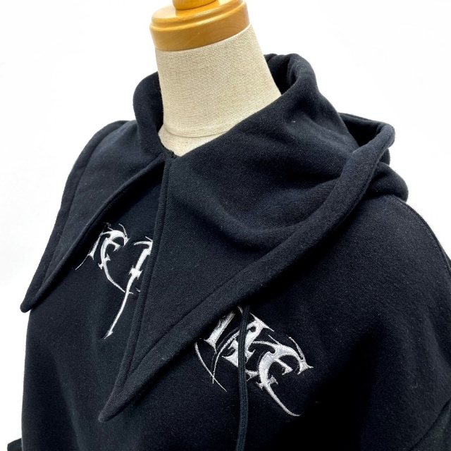 Balenciaga Black 'femme Fatale' Headscarf Hoodie | Lyst