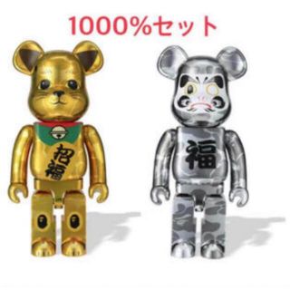 メディコムトイ(MEDICOM TOY)のBE@RBRICK BAPE 招き猫  1000％　 2体セット (その他)