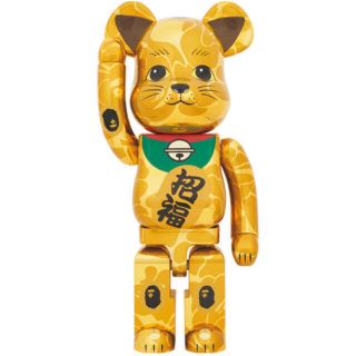 アベイシングエイプ(A BATHING APE)のBE@RBRICK BAPE 招き猫 金メッキ 1000％ ベアブリック(その他)