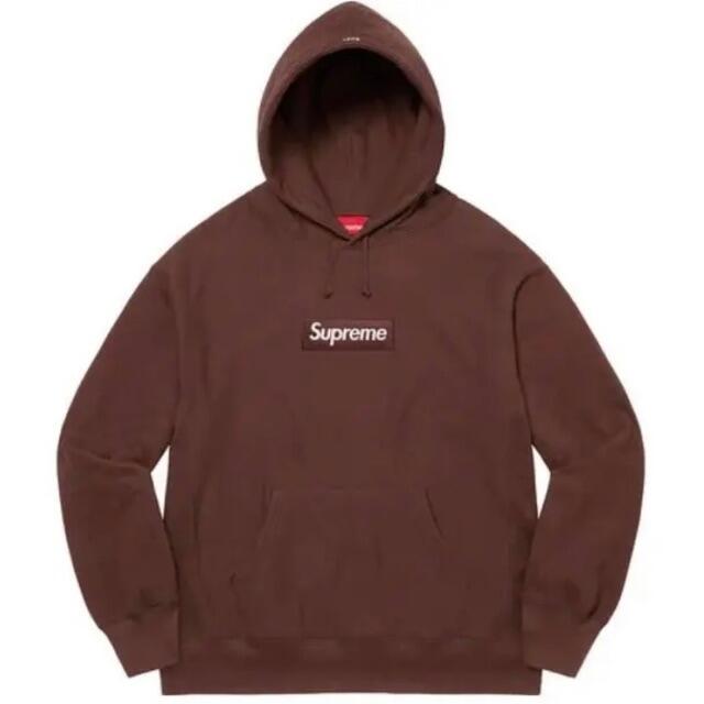 肌触りがいい logo box ☆Supreme - Supreme hooded☆dark Mサイズ