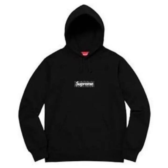 Supreme bandana box logo hooded 黒Ｍ☆パーカー