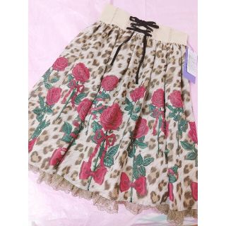 アンジェリックプリティー(Angelic Pretty)のRebecca Leopardスカート(ひざ丈スカート)