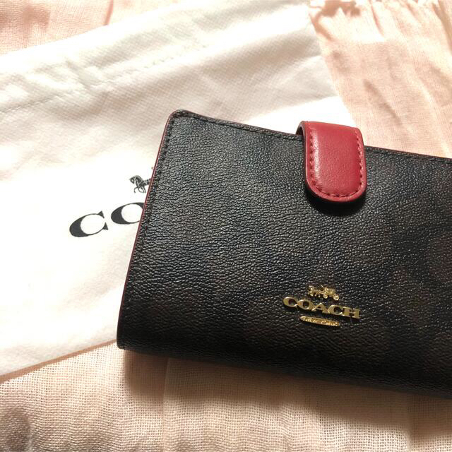 COACH(コーチ)のCOACH 二つ折り財布 (保存袋付き) レディースのファッション小物(財布)の商品写真