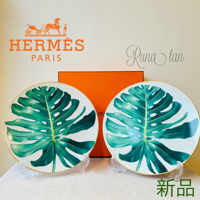 HERMES エルメス パシフォリア ディナープレート 27cm ペア - 食器