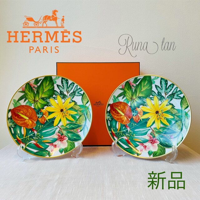 Hermes(エルメス)のHERMES エルメス パシフォリア ディナープレート 27cm ペア インテリア/住まい/日用品のキッチン/食器(食器)の商品写真