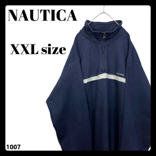 ノーティカ(NAUTICA)のUSA古着 ノーティカ ハーフジップ スウェット トレーナー XXL ネイビー(スウェット)