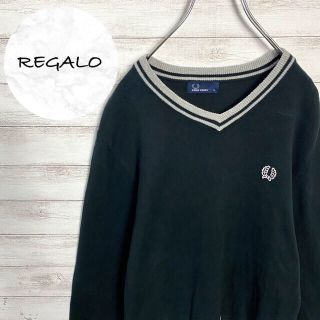 フレッドペリー(FRED PERRY)の【希少デザイン】フレッドペリー☆刺繍ワンポイントロゴリブラインコットンニット(ニット/セーター)