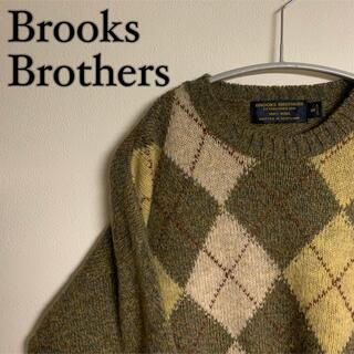 ブルックスブラザース(Brooks Brothers)の【希少】Brooks Brothers アーガイル柄　ニット　オリーブ　英国製(ニット/セーター)