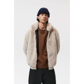 【人気】ZARA フェイクファーボンバージャケット ファーブルゾン メンズM