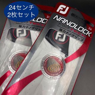 フットジョイ(FootJoy)の【新品】フットジョイ　ナノロックテック　ゴルフグローブ左手用　24cm 2枚(ウエア)