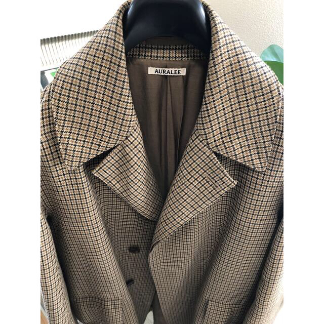 AURALEE DOUBLE FACE CHECK LONG COAT サイズ3