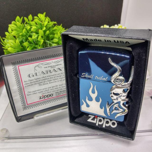 ZIPPO(ジッポー)の№905 ZIPPO SKULL TRIBAL スカイル ジッポー 【A 09】 メンズのファッション小物(タバコグッズ)の商品写真