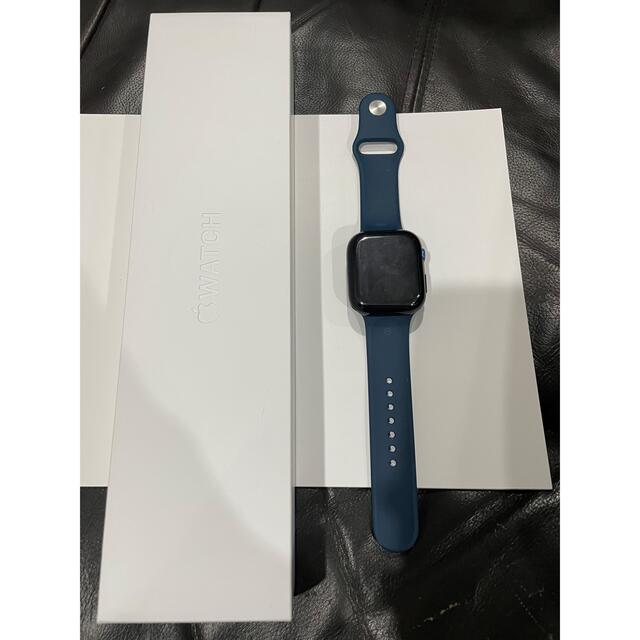 【箱付き極美品】Apple Watch 7 45mm ブルー GPSモデル