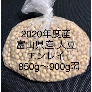 大豆 【富山県産エンレイ2020年度産】850g~900g弱【お値下げ不可】(米/穀物)