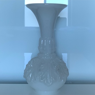 ✯極レア 最高級 オールドサンルイ 純白 光輝くホワイト クリスタル 花瓶 花✯(花瓶)