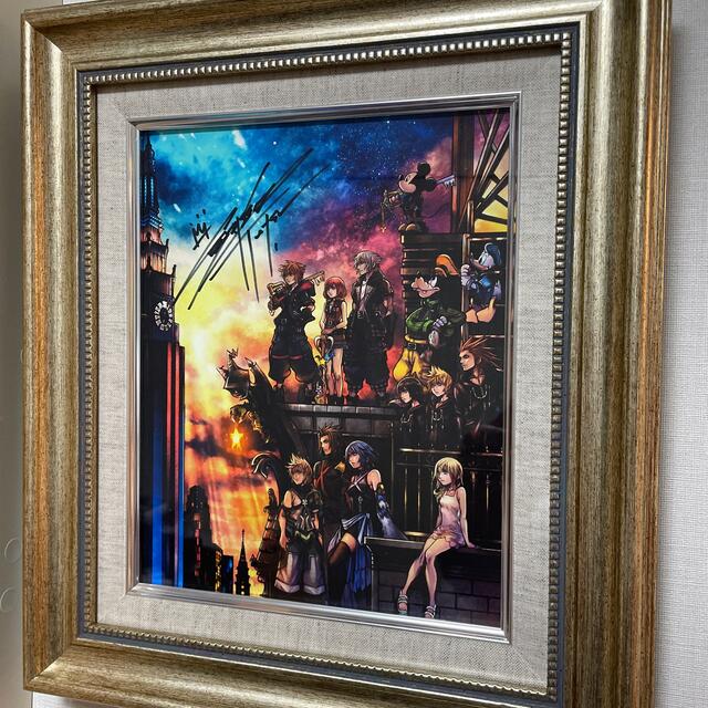 【大特価!!】 SQUARE ENIX - キングダムハーツ 3 豪華 額装 アート 野村哲也 直筆サイン 絵画+タペストリー 【大特価!!】 SQUARE ENIX - キングダムハーツ 3 豪華 額装 アート 野村哲也 直筆サイン 絵画+タペストリー