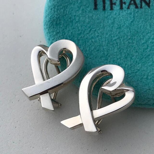 Tiffany ラージラビングハートピアスピアス