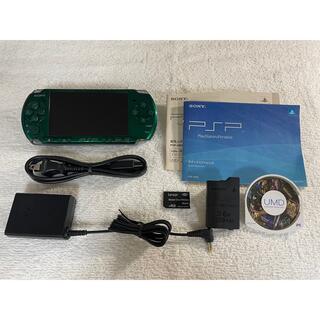 プレイステーションポータブル(PlayStation Portable)の良品　PSP-3000  スピリティッドグリーン(携帯用ゲーム機本体)