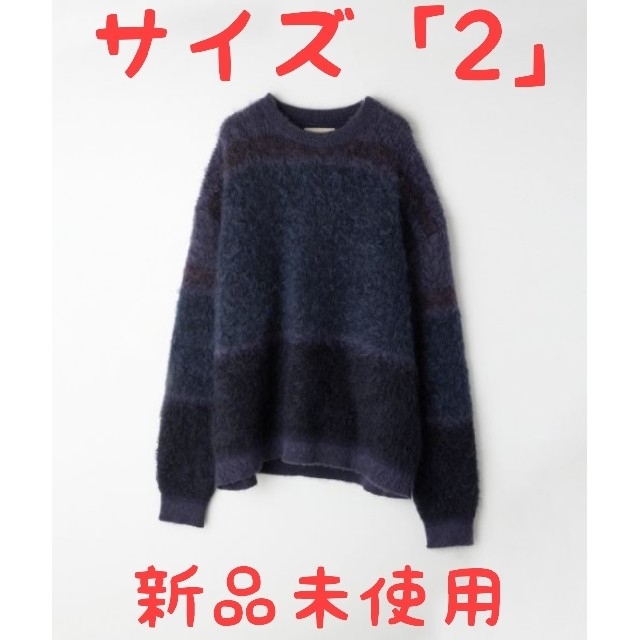 SUNSEA(サンシー)のYOKE 21AW ROTHKO BORDER CREW NECK【サイズ2】 メンズのトップス(ニット/セーター)の商品写真