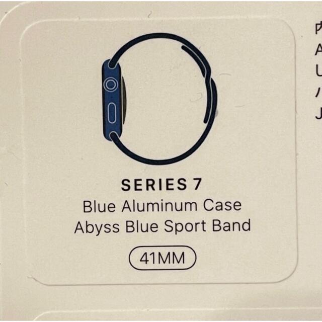Apple Watch Series 7 GPSモデル 41mm ブルー