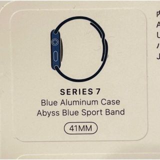 Apple Watch - Apple Watch Series 7 GPSモデル 41mm ブルーの通販 by