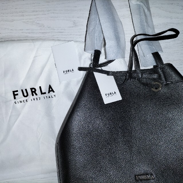 ［新品］定価62,700円 FURULA ハンドバッグ 巾着バッグ ブラック