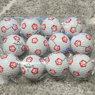 キャロウェイ ゴルフボール クロムソフト 白×赤 2ダース 新品未使用
