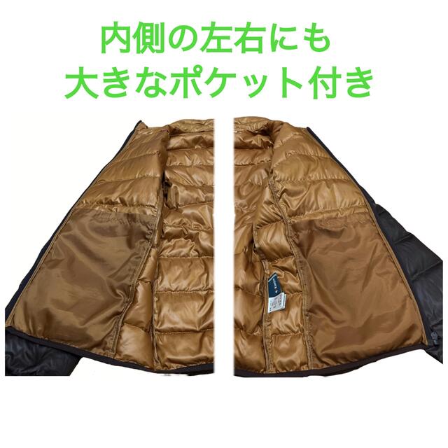 Kaepa(ケイパ)の117⭐️【Kaepa】ダウンジャケット ブラウン 茶色 軽量 薄手 ファスナー メンズのジャケット/アウター(ダウンジャケット)の商品写真