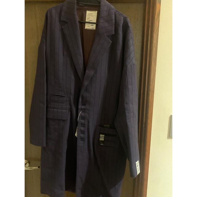 おしゃれ SHAREEF STRIPE LINEN CHESTER COAT - チェスターコート