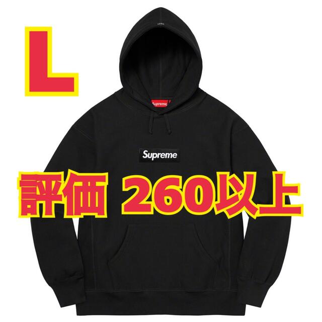 人気特価 Box - Supreme Logo L Black Sweatshirt Hooded パーカー