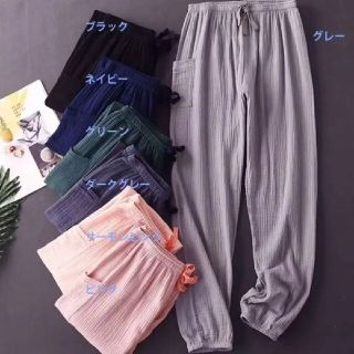 フォロー割引ニット大人気ダブルガーゼパンツ L サイズ XL サイズ(ルームウェア)