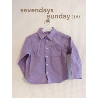 セブンデイズサンデイ(SEVENDAYS=SUNDAY)の未使用sevendayssundayパープルシャツ100 値下げ(ドレス/フォーマル)