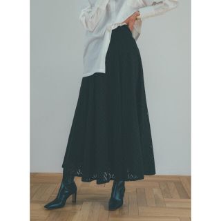 CUT EMBROIDERY FLARE SKIRT / CLANE /クラネ(ロングスカート)