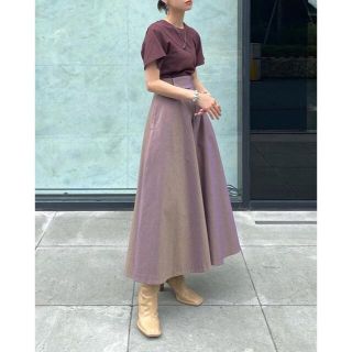 クラネ(CLANE)の新品　CLANE CHAMBRAY CIRCULAR SKIRT(ロングスカート)