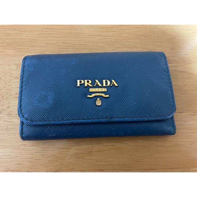 PRADA(プラダ)の★最終値下★PRADA キーケース ブルー レディースのファッション小物(キーケース)の商品写真