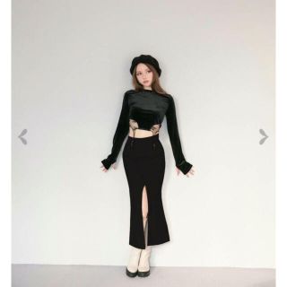 バブルス(Bubbles)のandmary tuliprosy slit skirt(ロングスカート)