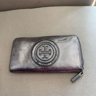 トリーバーチ(Tory Burch)のTORY BURCH トリーバーチ ラウンドファスナー長財布 シルバー(財布)