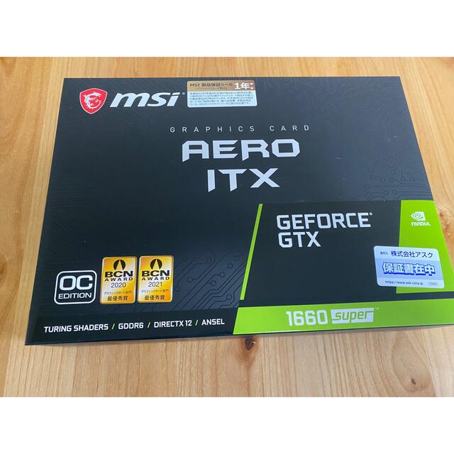 グラフィックボードMSI GeForce GTX 1660 SUPER AERO ITX OC