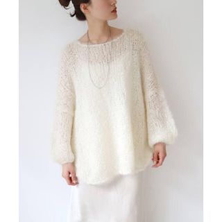 プラージュ(Plage)の Plage イタリアヤーン HANDKNIT モヘヤ(ニット/セーター)