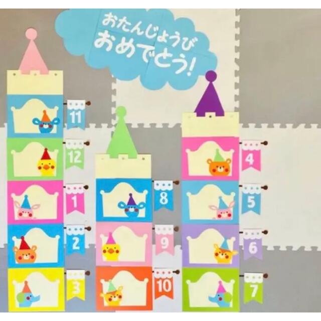 保育　壁面　誕生日　誕生日表　お誕生日表　新学期　幼稚園 ハンドメイドのハンドメイド その他(その他)の商品写真