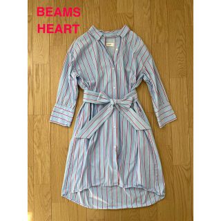 ビームス(BEAMS)のストライプ シャツワンピース(ひざ丈ワンピース)