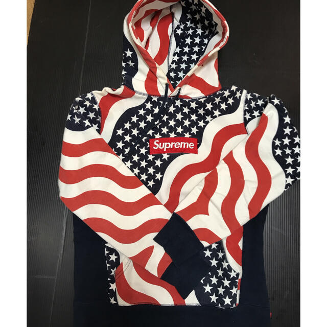 サイズS Supreme flag Box Logo Pullover 星条旗