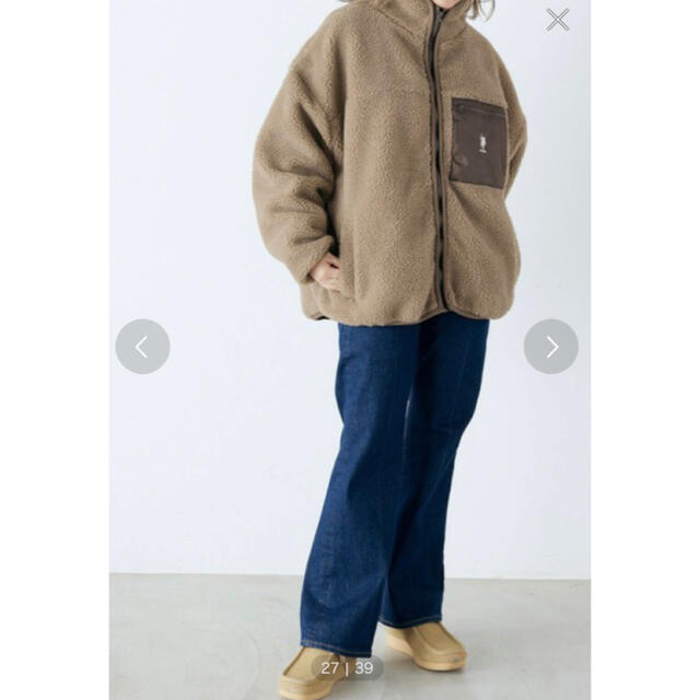 ビックシルエット ボンディング ボアフリース スタンドジップブルゾン メンズのジャケット/アウター(ブルゾン)の商品写真